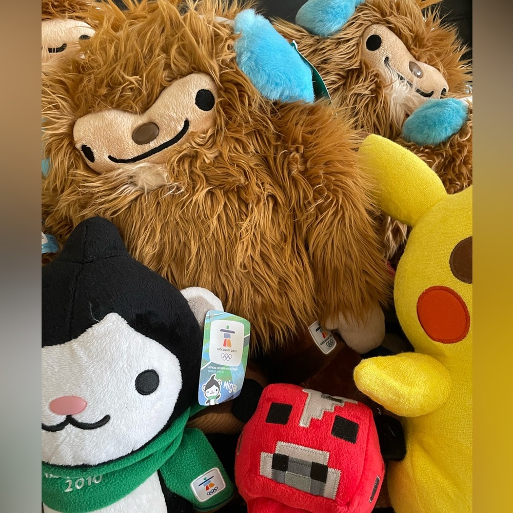 Plushie Teddy Bear Olympics Mascot, Minecraft, Pokémon Pikachu Bundle - Picture 2 of 5